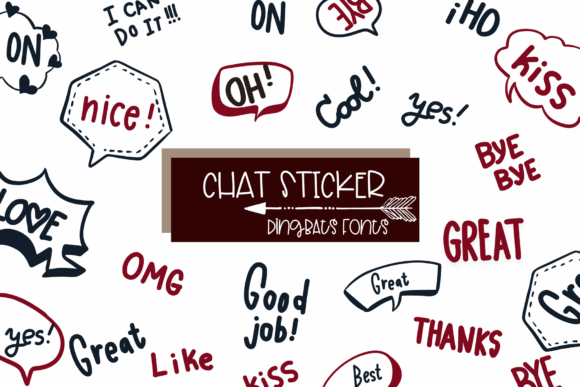 Chat Sticker: A Creative Font for Branding and Design
