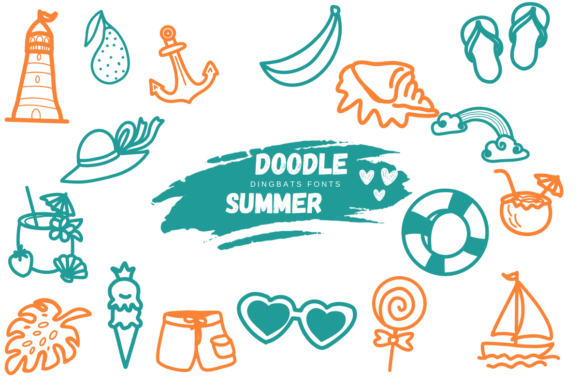 Doodle Summer Font for Creative Crafters