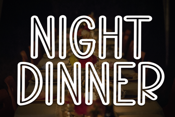 Night Dinner: A Warm Display Font for Editorial Design